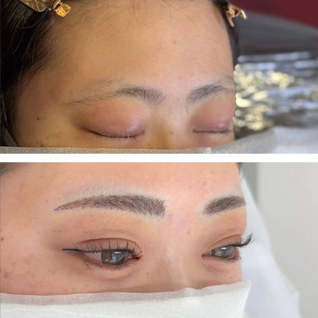 女性の眉毛のアートメイクの症例写真